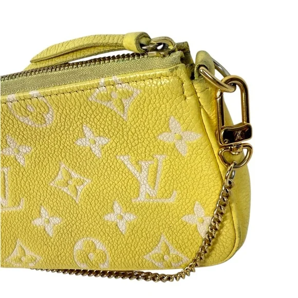 Louis Vuitton 2022 Lemon Curd Monogram Mini Pochette Zip Bag - Picture 3 of 11